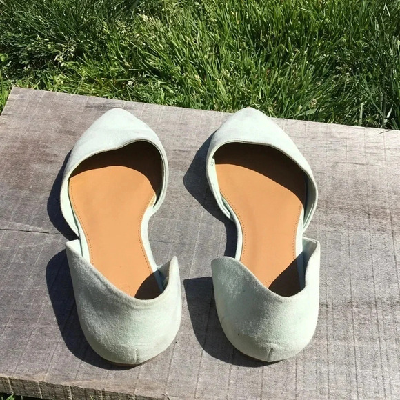 F21 Mint Green D’Orsay Ballet Flats Shoes Loafers - Picture 4 of 9
